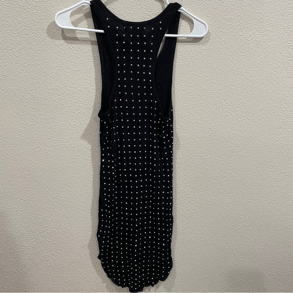 Frankie B Los Angeles Tank Top Dress Black with small Studs